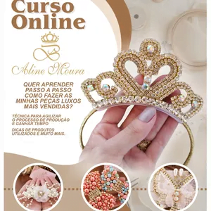 Tiaras de Luxo Aline Moura Curso diário - DIcas