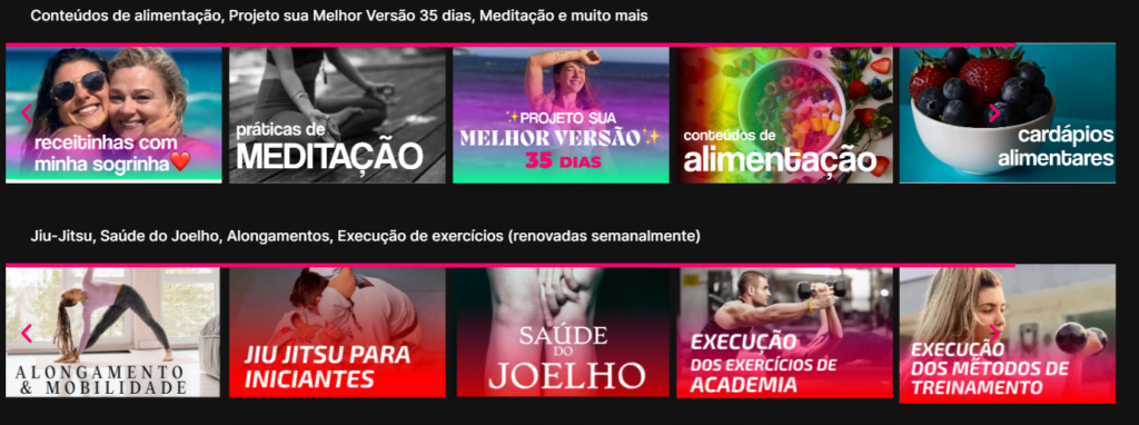 aulas Natflix Fitness Natasha Villaschi Plataforma fitness