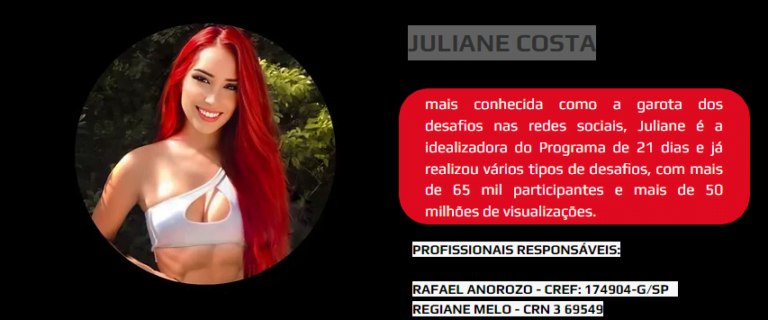 PROGRAMA DE 21 DIAS PARA EMAGRECER ( JULIANE COSTA )