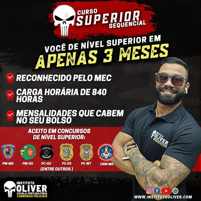 Curso Superior Sequencial de Gestão em Segurança Pública e Privada 100% EAD em 3 meses – Instituto Óliver