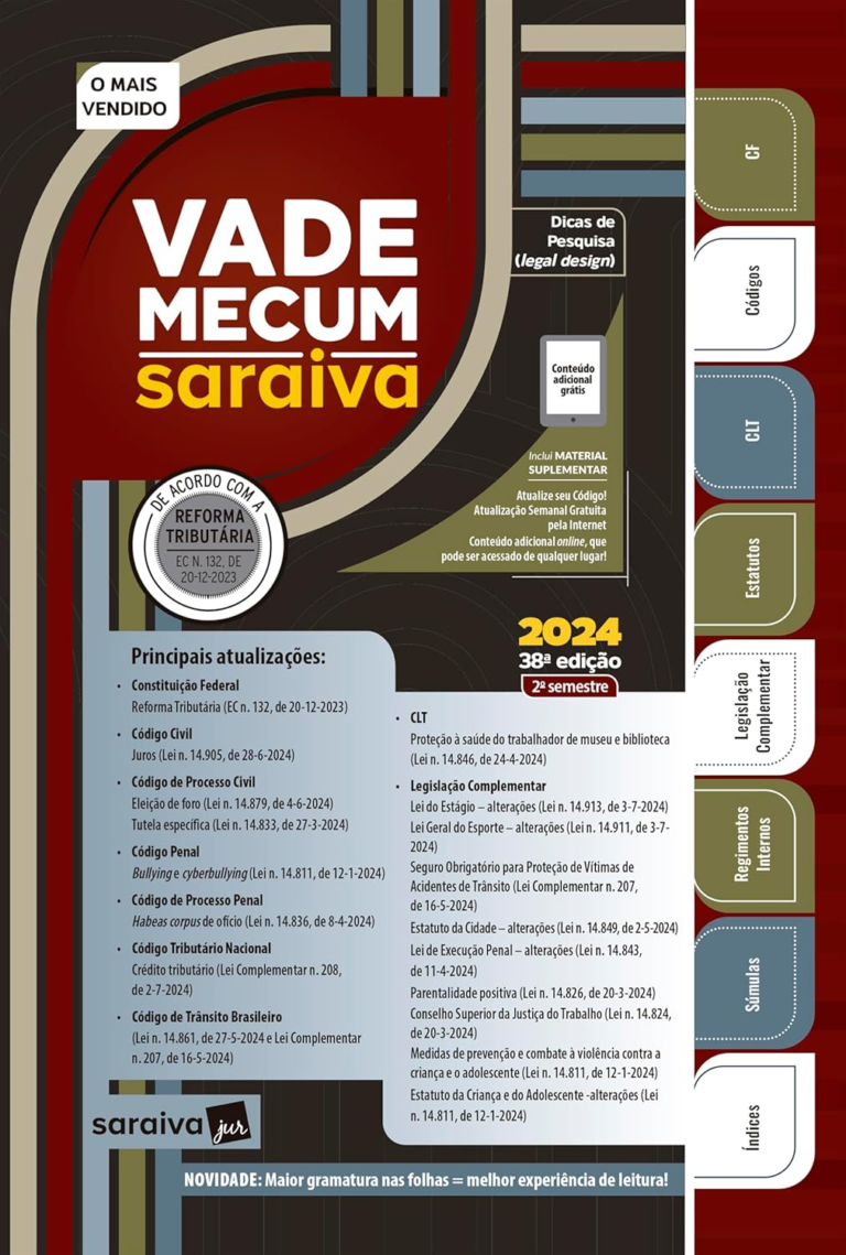 Livro Vade Mecum Saraiva Tradicional – 38ª Edição 2024 por Editora Saraiva | PDF