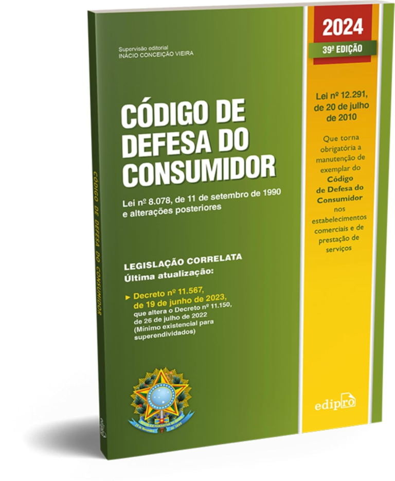 Livro Código de Defesa do Consumidor 2024 – 39ª Edição Atualizada por Inácio Conceição Vieira | PDF