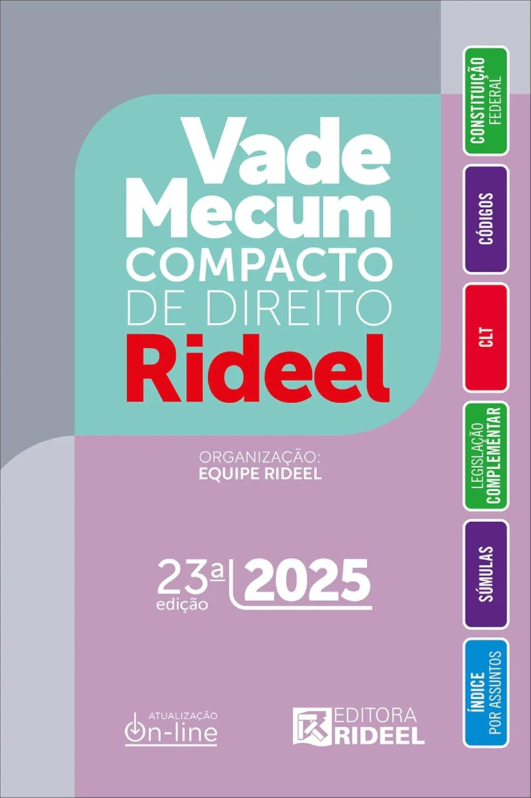 Vade Mecum Compacto de Direito Rideel 2025 – 1º Semestre – 23ª Edição | Ebook |