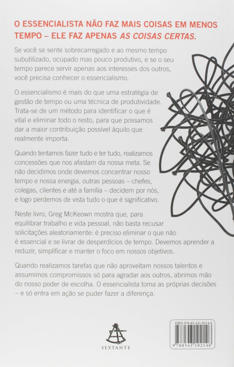 Essencialismo: A Disciplinada Busca por Menos por Greg McKeown | Ebook |