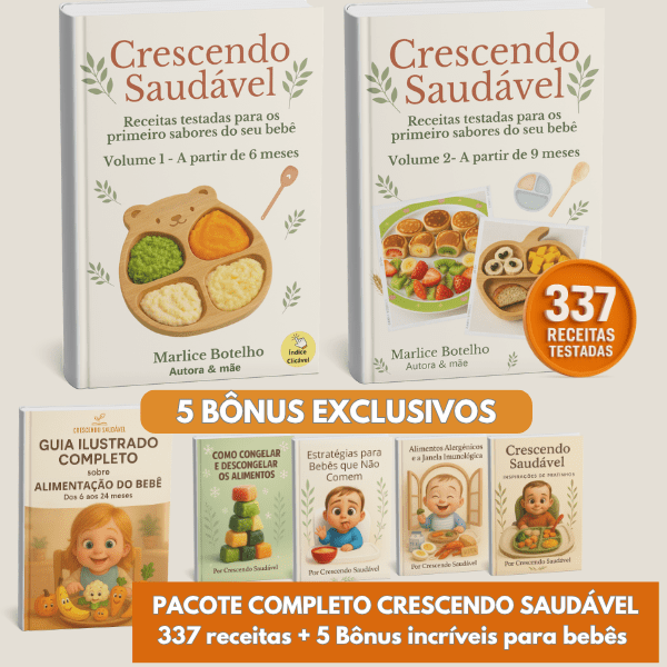 Receitas para Bebês Crescendo Saudável vs. Receitas Aleatórias da Internet: Qual é o Melhor Investimento para a Introdução Alimentar?