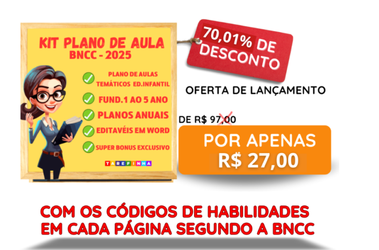 KIT PLANO DE AULA 2026 – Bruno Miranda de Sena | eBookPDF + Educação, BNCC, Praticidade