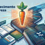 Imagem conceitual da Plataforma Cenoura 2.0, com uma cenoura estilizada simbolizando o aprendizado e domínio de Direito Penal para a banca FGV.