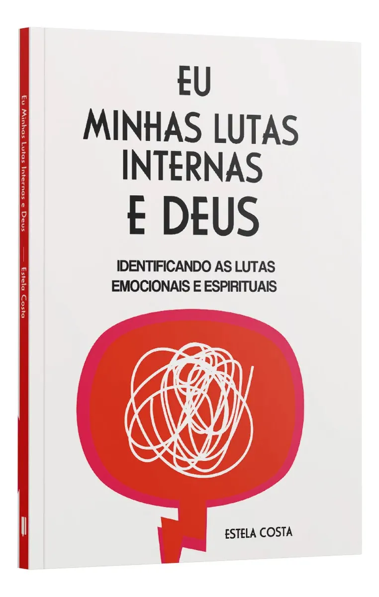Ilustração de capa do livro Eu, Minhas Lutas Internas e Deus, mostrando uma mulher com a Bíblia, luz suave e silhuetas bíblicas ao fundo.