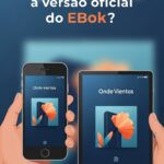 Ilustração digital de smartphone com app de simulados ENCCEJA 2026, tablet com eBook de questões resolvidas e laptop com grupo de apoio no WhatsApp, elementos da bandeira brasileira e ícones de gestão de tempo.