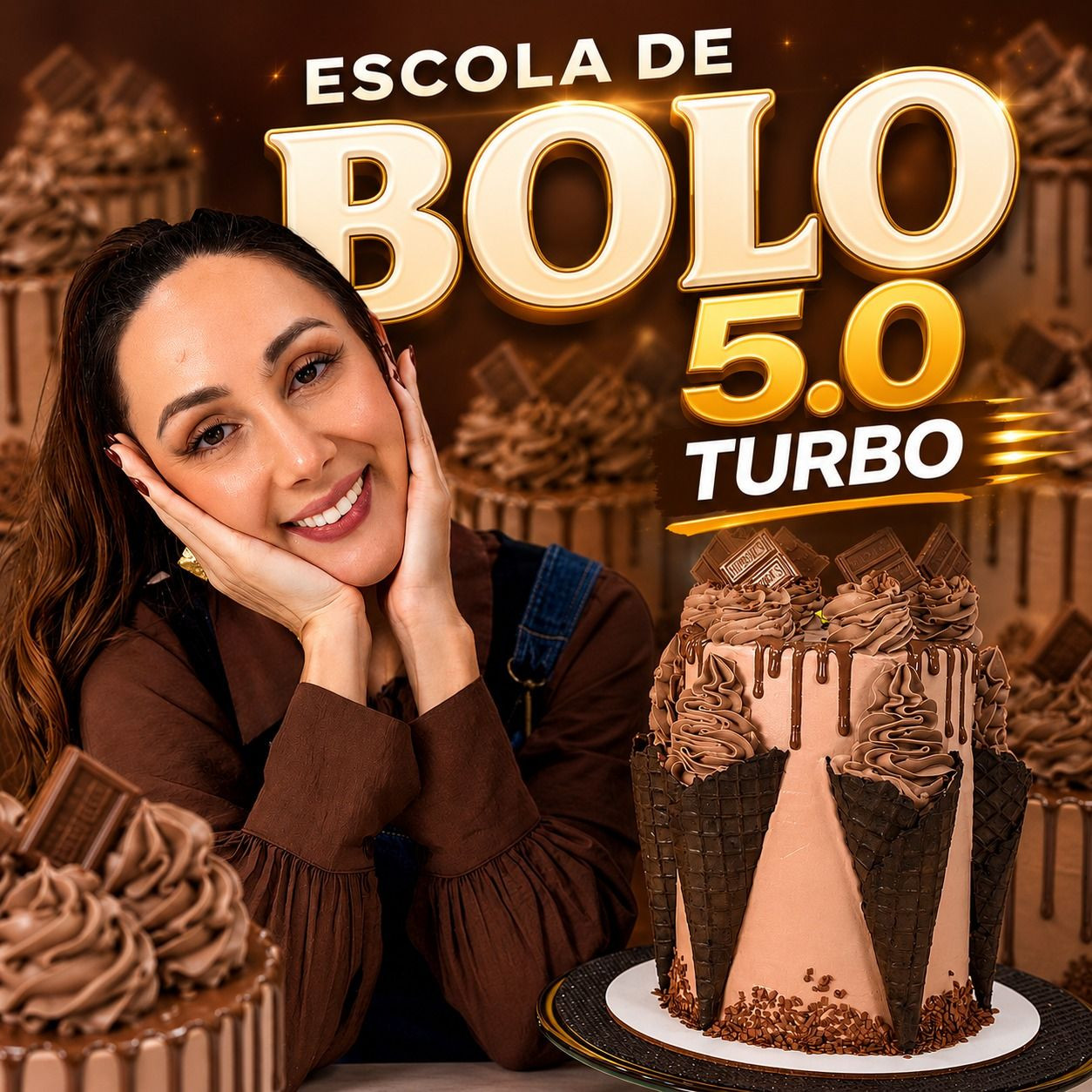 Capa do produto Escola de Bolos 5.0 Turbo Marrara Bortoloti ( apostilas e curso )
