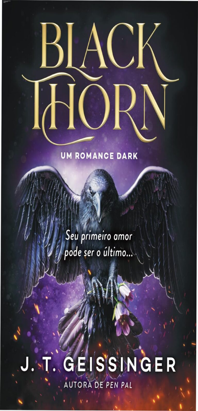 Leitura do ebook Blackthorn romance dark, mostrando capa e mapa conceitual da trama