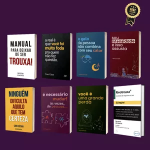 Capa da coleção digital de 8 livros de Caio César sobre relacionamento, autoestima e superação afetiva