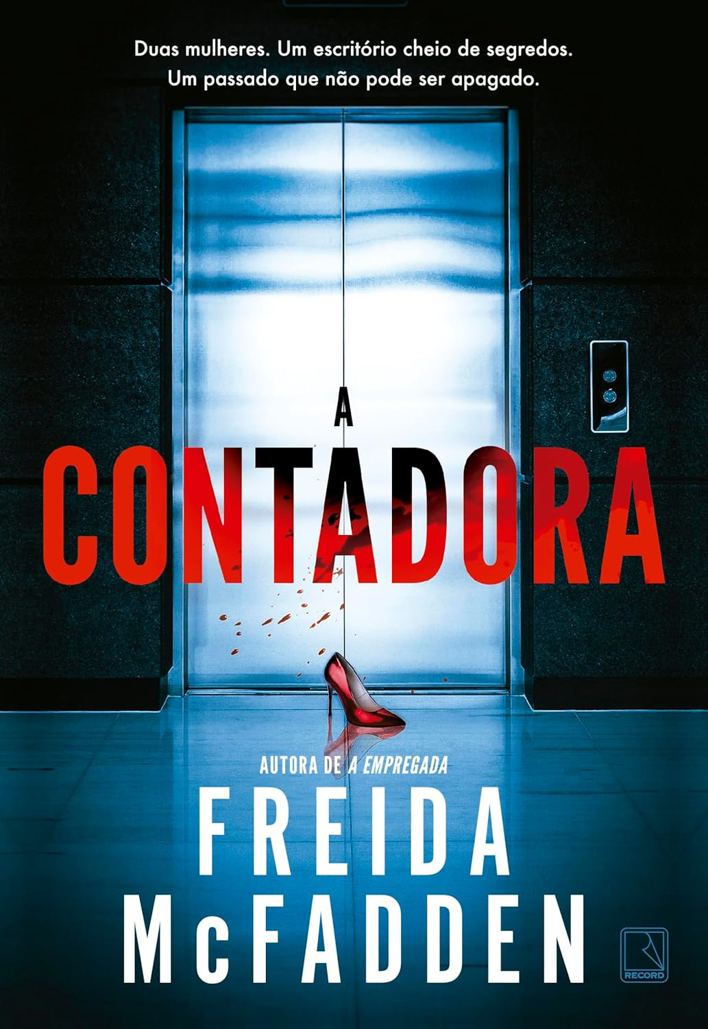 Capa do livro A contadora de Freida McFadden – thriller psicológico de contadora desaparecida em escritório sombrio