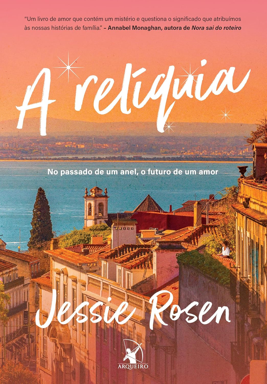 capa do livro A Relíquia de Jessie Rosen com anel antigo e fundo de cidades europeias e americanas