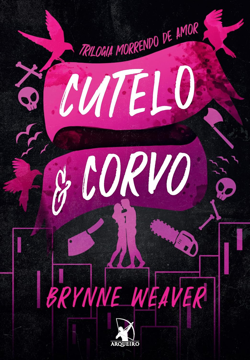 Capa do livro Cutelo e Corvo – Brynne Weaver, assassinato, romance sombrio