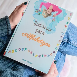 Histórias para Alfabetizar de Dani Volpi PDF download gratuito - capa ilustrada com letras animadas para alfabetização infantil