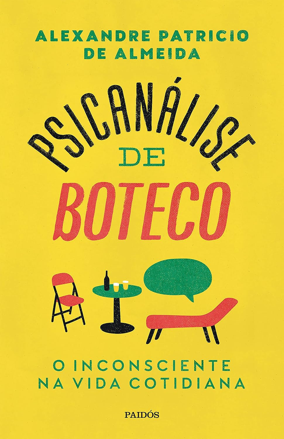 capa do livro Psicanálise de Boteco de Alexandre Patrício de Almeida mostrando mesa de bar com Freud, Klein, Winnicott e Lacan