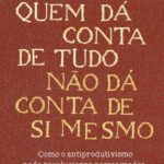 Capa do ebook 'Quem dá conta de tudo não dá conta de si mesmo' focado em autocuidado e reflexão pessoal