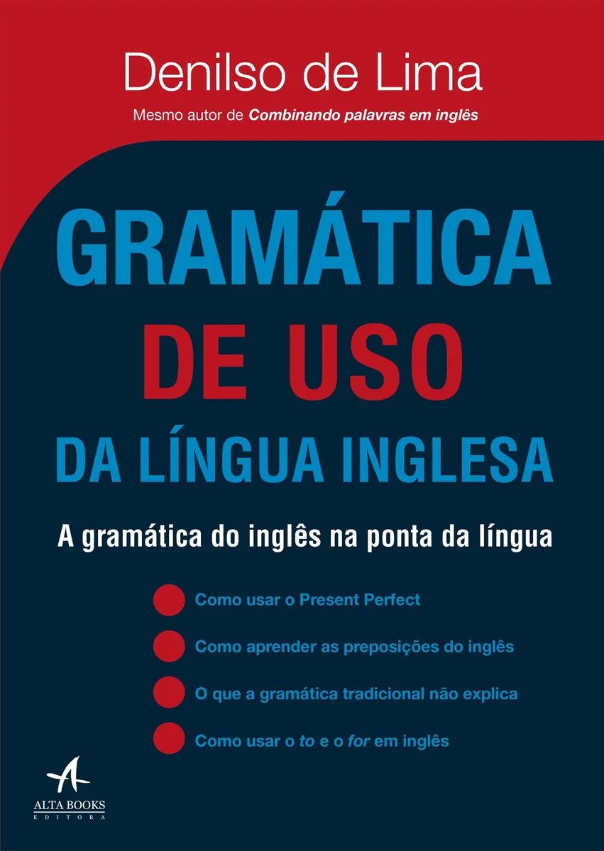 Como dominar a gramática inglesa mesmo sofrendo com regras confusas 1 Capa do livro Gramática de Uso da Língua Inglesa de Denilso de Lima, mostrando título e design simples