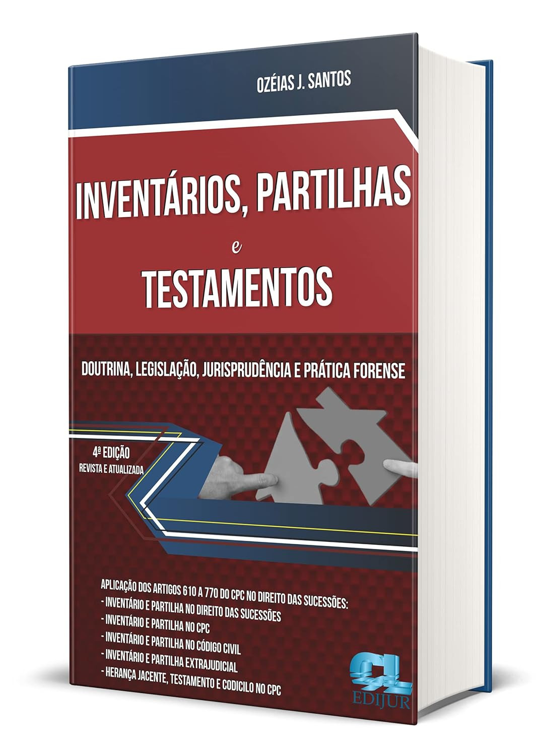 Capa do livro Inventários, Partilhas e Testamentos 4ª Edição – Direito Sucessório de Ozéias J. Santos