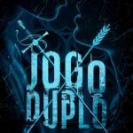 capa do livro Jogo Duplo de Nina Queiroz – arqueira Angel Hayes versus esgrimista Aaron Hart, romance new adult com tema de duelo e família encontrada