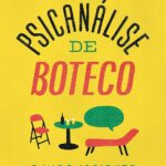 capa do eBook Psicanálise de Boteco de Alexandre Patrício de Almeida mostrando mesa de bar com Freud, Melanie Klein, Winnicott e Lacan