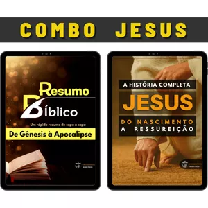Capa do ebook Resumo Bíblico + Jesus - História completa, guia simplificado de todos os livros da Bíblia e da vida de Cristo