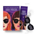 Capa do livro Sem volta de Emily Henry e Brittany Cavallaro com duas garotas em um conversível vermelho na estrada ao entardecer