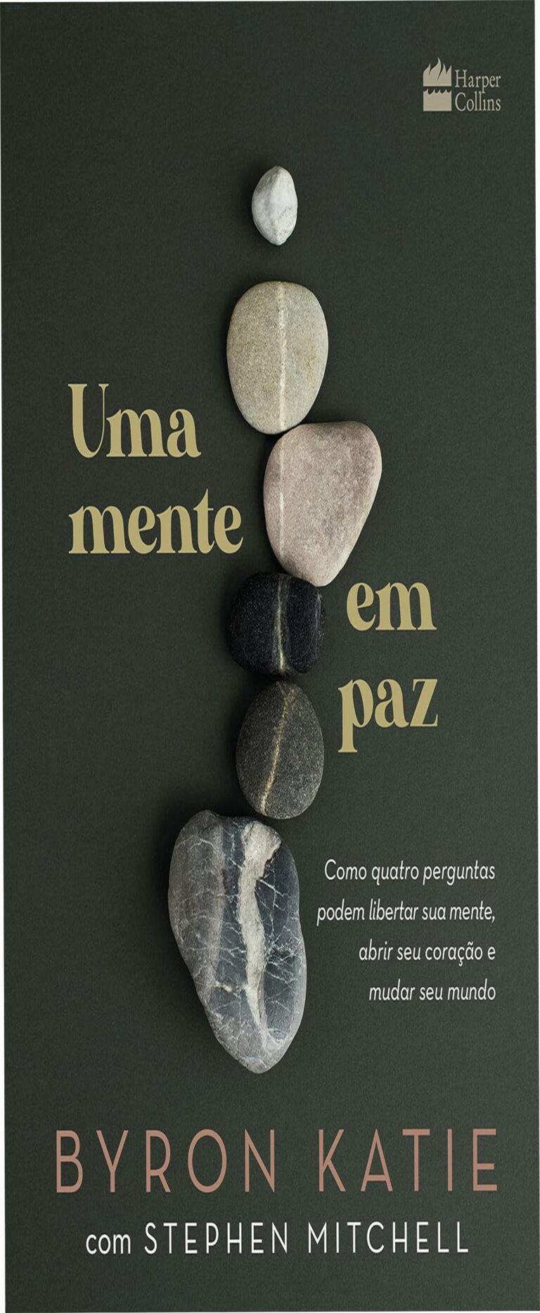 Capa do livro 'Uma mente em paz' com título e símbolos de libertação mental