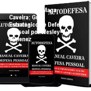 E-Book Krav Maga Caveira: Guia Estratégico de Defesa Pessoal por Wesley Gimenez 17 Mockup do e-book Krav Maga Caveira mostrando capa e conteúdo estratégico de defesa pessoal