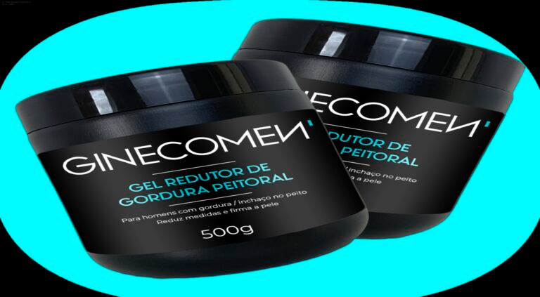 Gel Ginecomen aplicado no peito masculino mostrando redução de gordura
