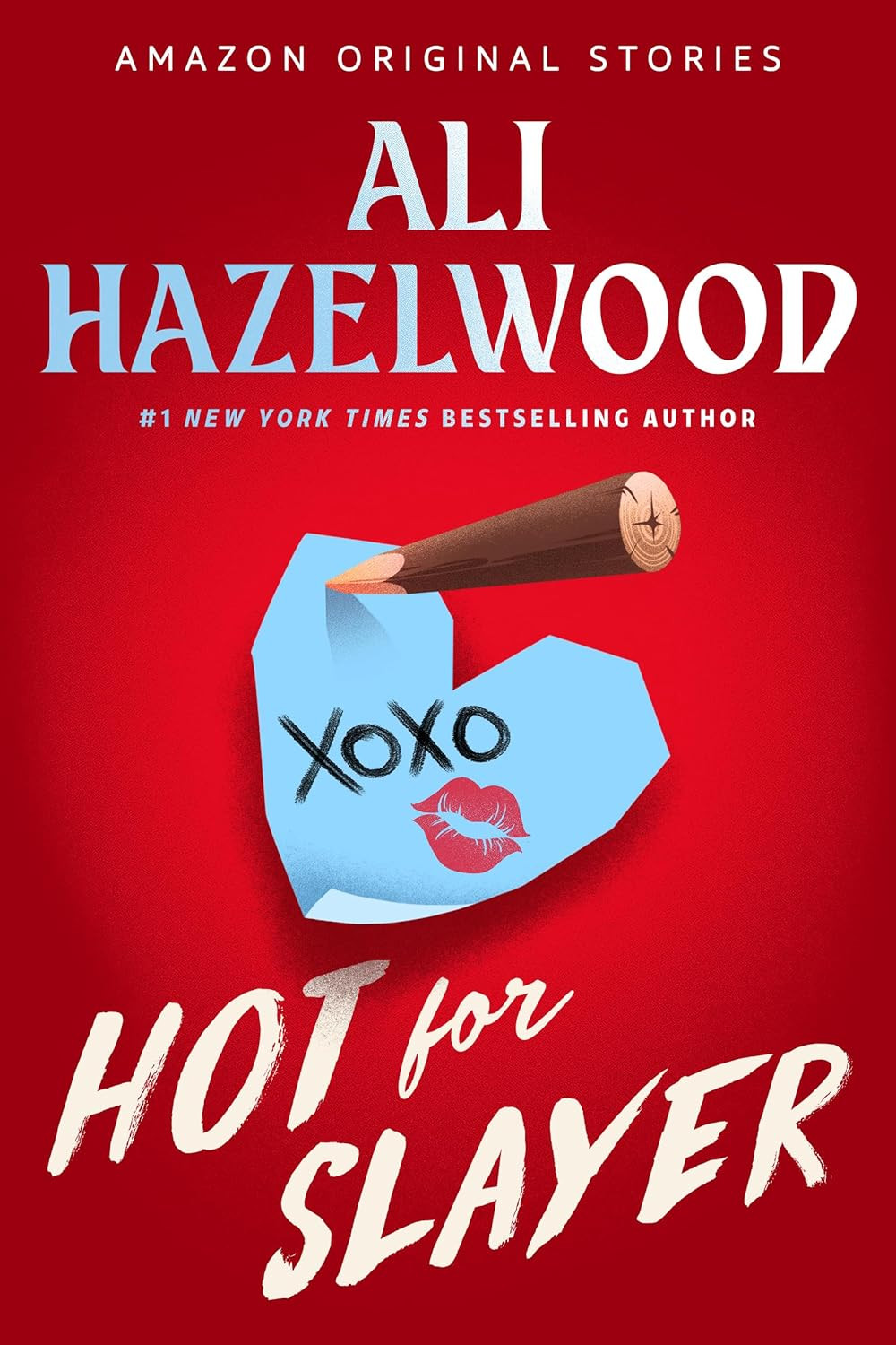 Hot for Slayer book cover featuring modern woman and vampire slayer in Manhattan, dark romance Halloween vibe