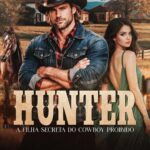 Hunter Maddox, the powerful cowboy, holding his secret daughter on a dusty ranch at sunset while Melissa watches from the shadows