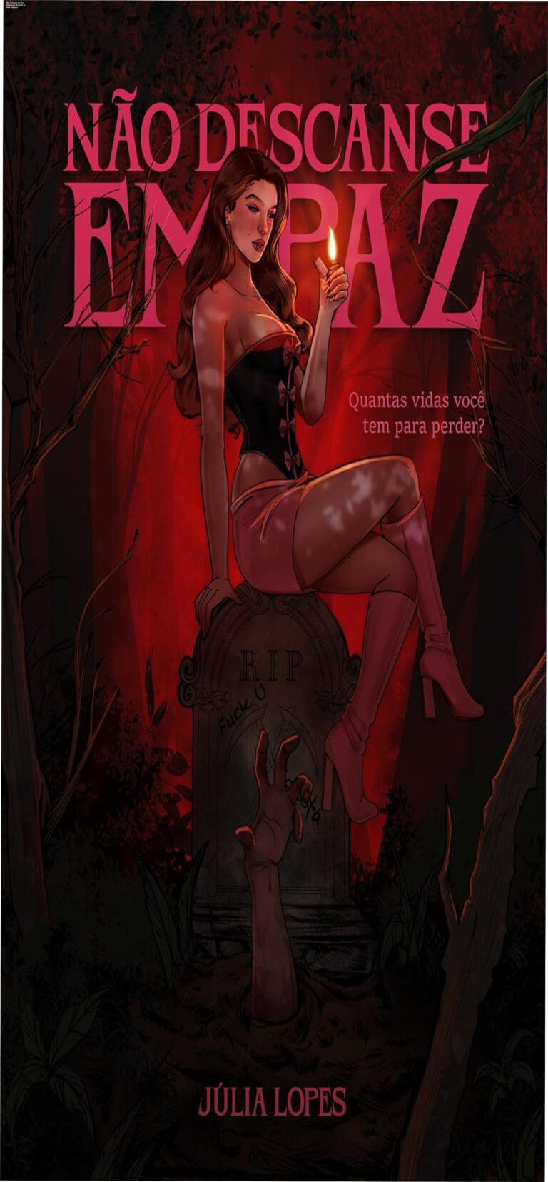 Não Descanse em Paz: Vingança e Obsessão no Dark Romance 6 Capa de Não Descanse em Paz Almas Errantes: Cassandra Villani e Song Hyuk em um romance gótico de stalkers vingança e amor proibido