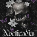 Capa dura da edição especial de Nocticadia, romance dark gótico de Keri Lake, com ilustração de fantasmas, ilha assombrada e universidade de Dracadia