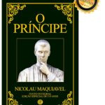 capa do livro O Príncipe edição de luxo almofadada com hot‑stamping dourado e laterais tie‑dye