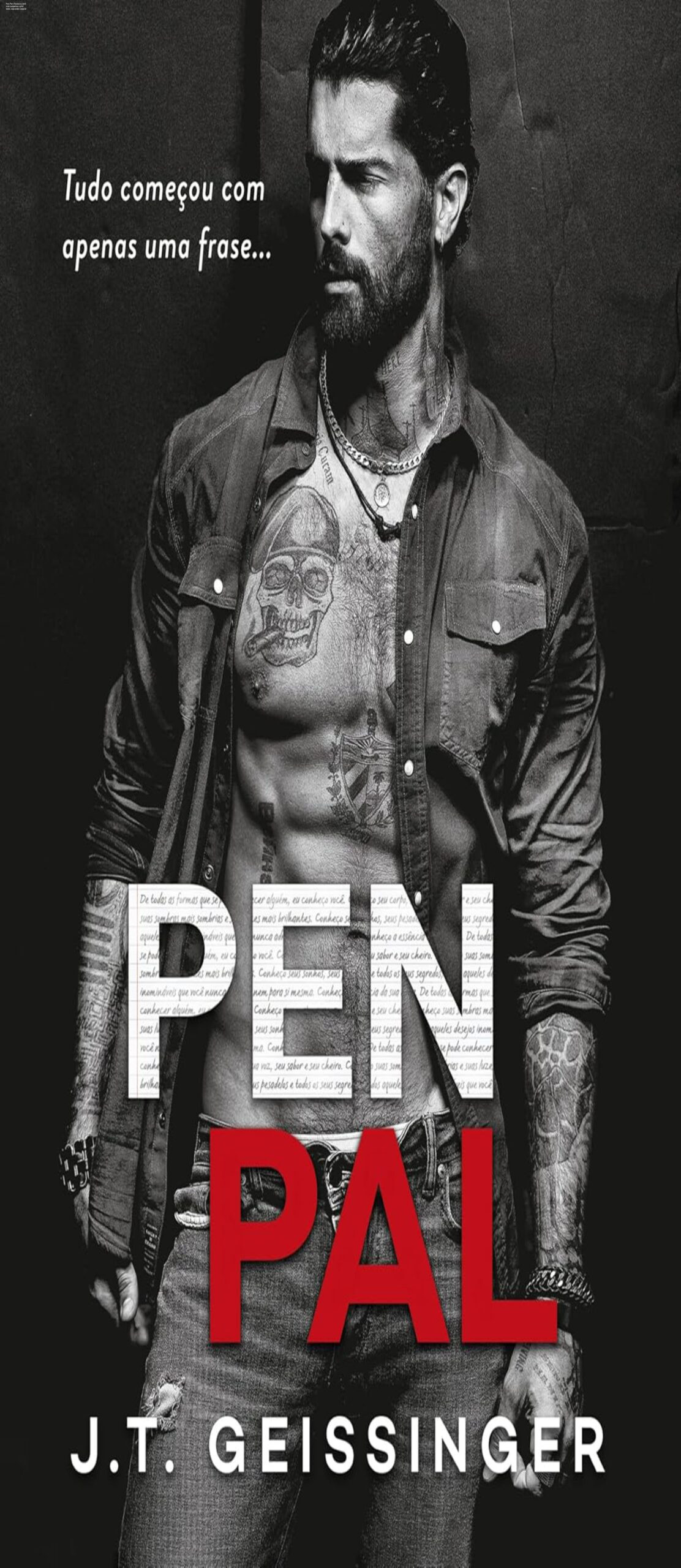 Pen Pal — Romance dark com suspense e plot twist, veja onde comprar 1 Capa do livro Pen Pal mostrando a atmosfera dark e o suspense que envolve a troca de cartas