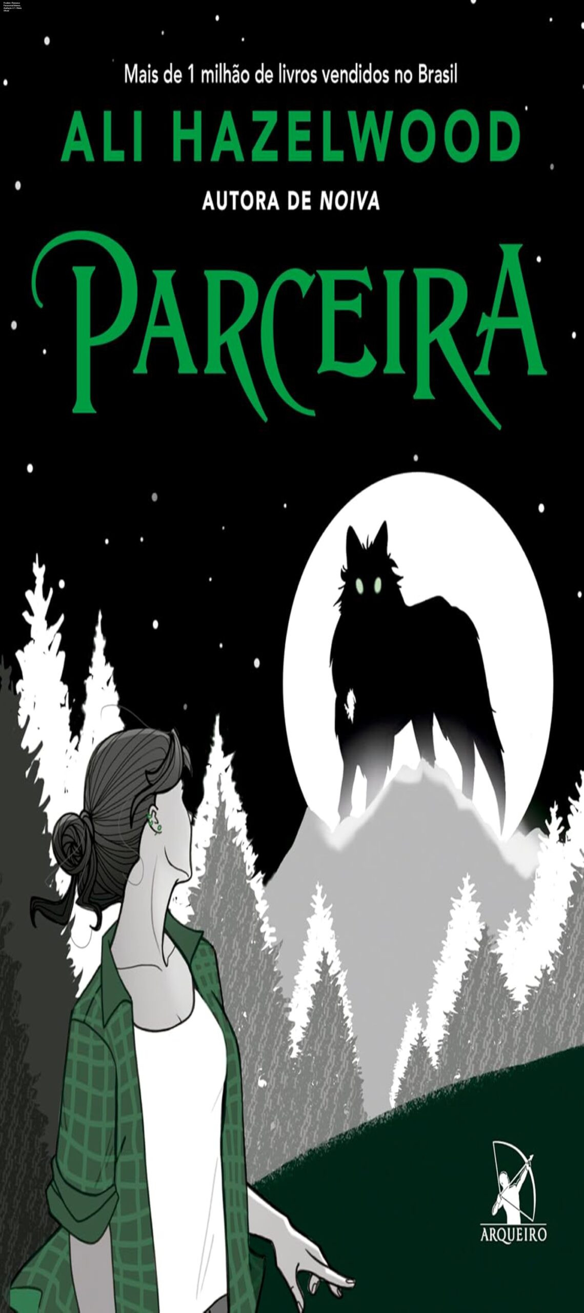 Produto — Romance Paranormal Intenso, Avaliação 4.7 – Oferta Oficial 1 Capa do livro Parceira de Ali Hazelwood, romance paranormal com protagonista híbrida e alta avaliação