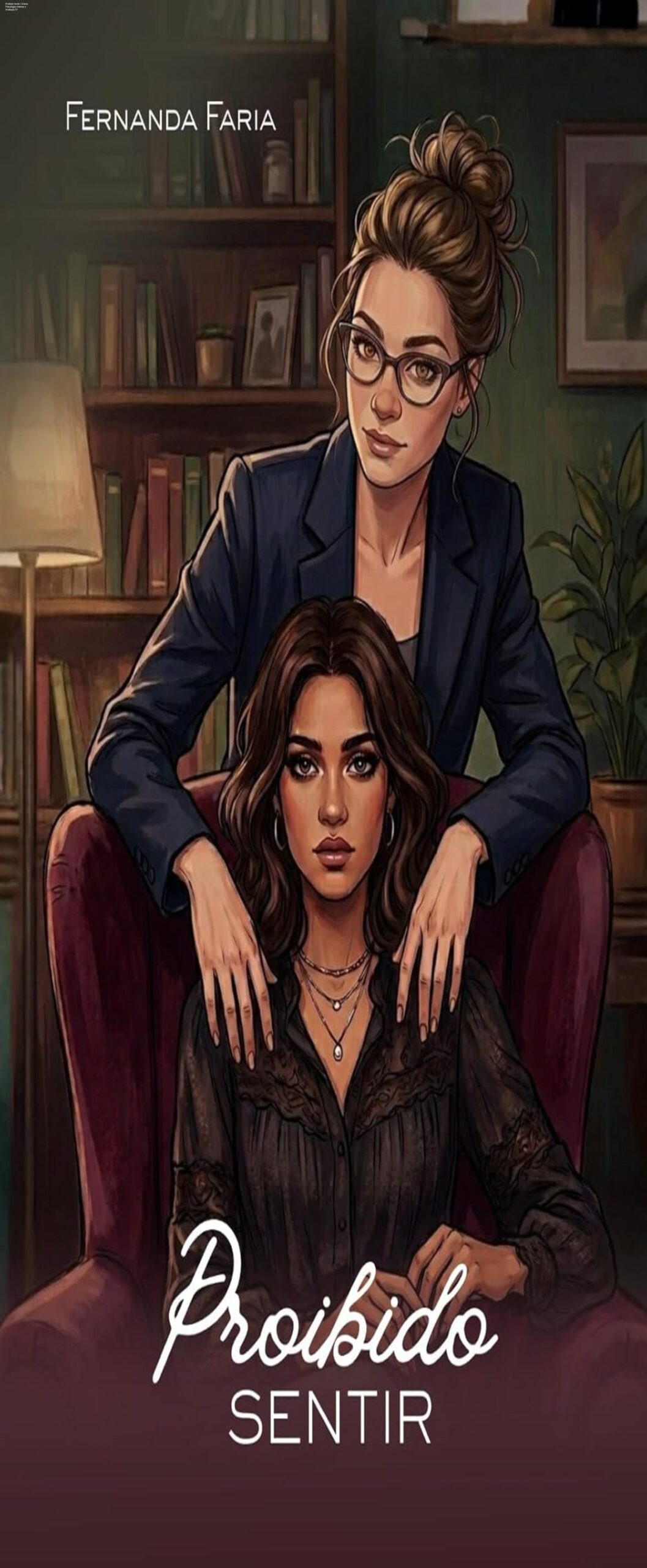 Capa do livro Proibido Sentir de Fernanda Faria, romance psicológico intenso
