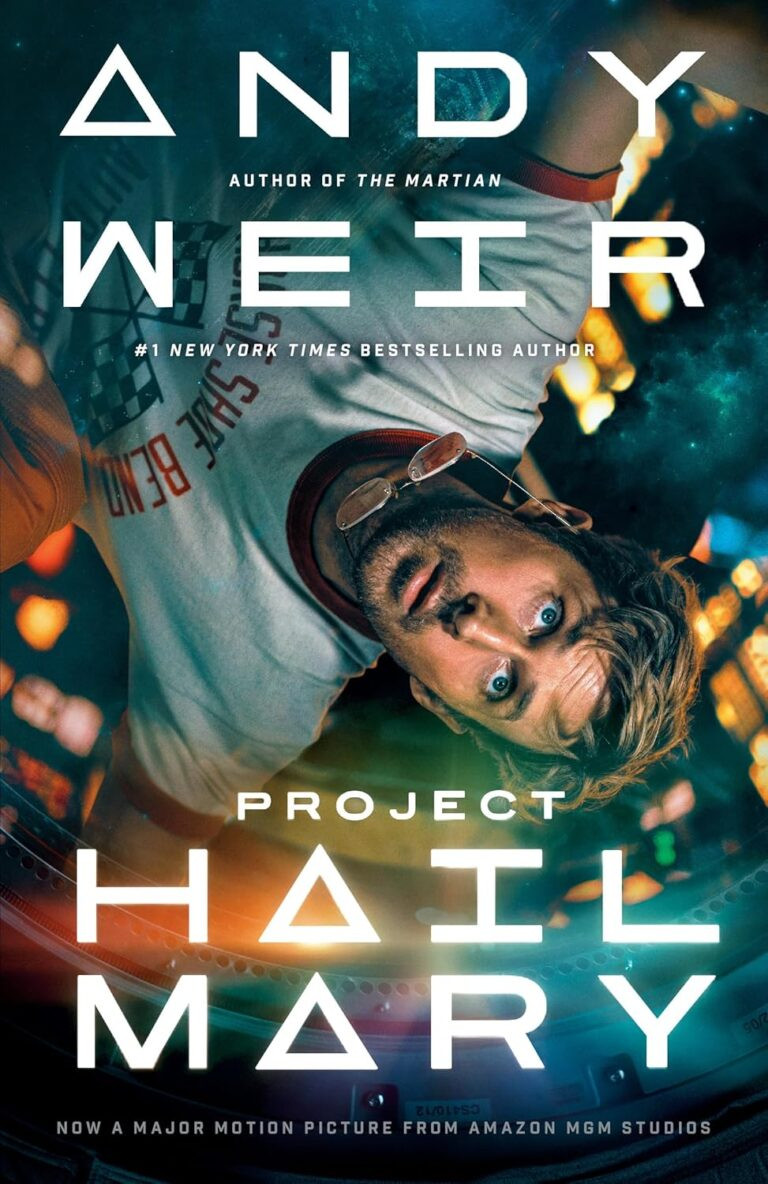 Capa do eBook Project Hail Mary de Andy Weir, ficção científica sobre astronauta resgatando a Terra