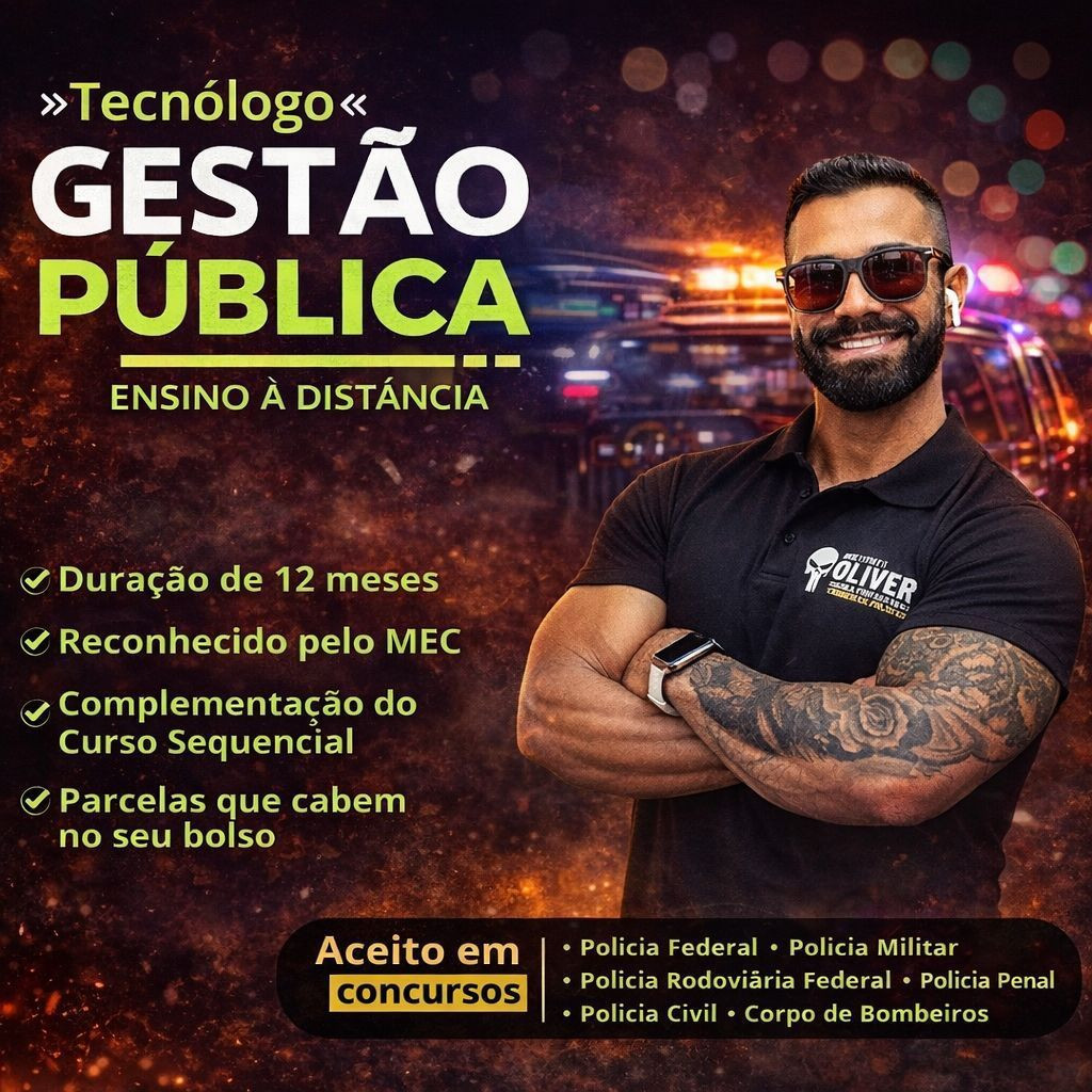 curso tecnólogo em gestão pública ead 12 meses instituto óliver