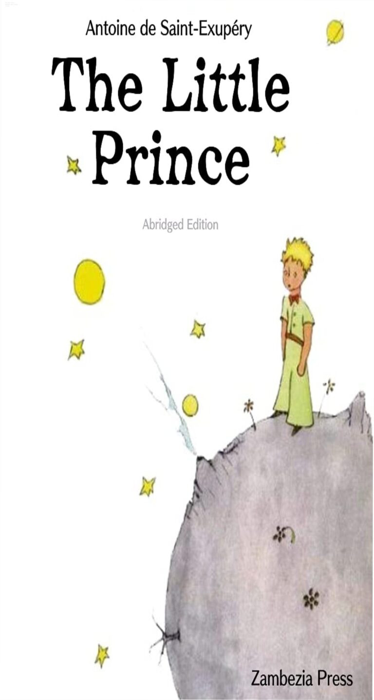 Capa do eBook The Little Prince em inglês, destacando o tema de amizade e aprendizado