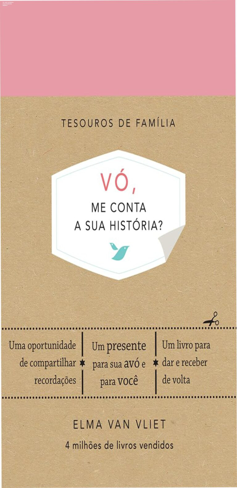 Vó, conte sua história: Livro de memórias familiares 3 Capa dura do livro Vó, me conta a sua história, presente de memórias familiares para avós e netos