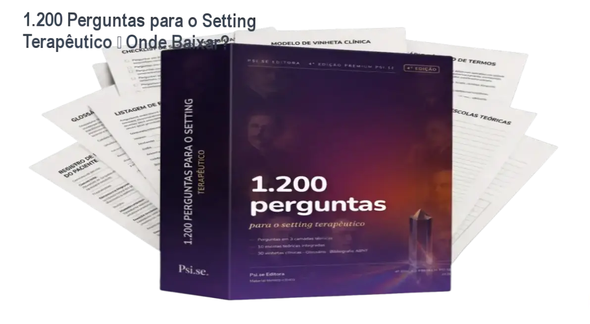 Capa do livro 1.200 Perguntas para o Setting Terapêutico em formato PDF