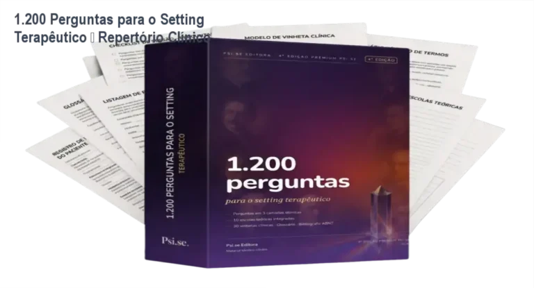 1.200 Perguntas para o Setting Terapêutico – Repertório Clínico 11 Capa do livro 1.200 Perguntas para o Setting Terapêutico mostrando repertório clínico avançado