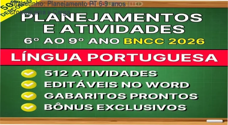 Alfabetinho: Planejamento PT 6‑9 anos – Cronograma e Carga 11 Alfabetinho – cronograma e carga horária do planejamento de Língua Portuguesa 6º ao 9º ano