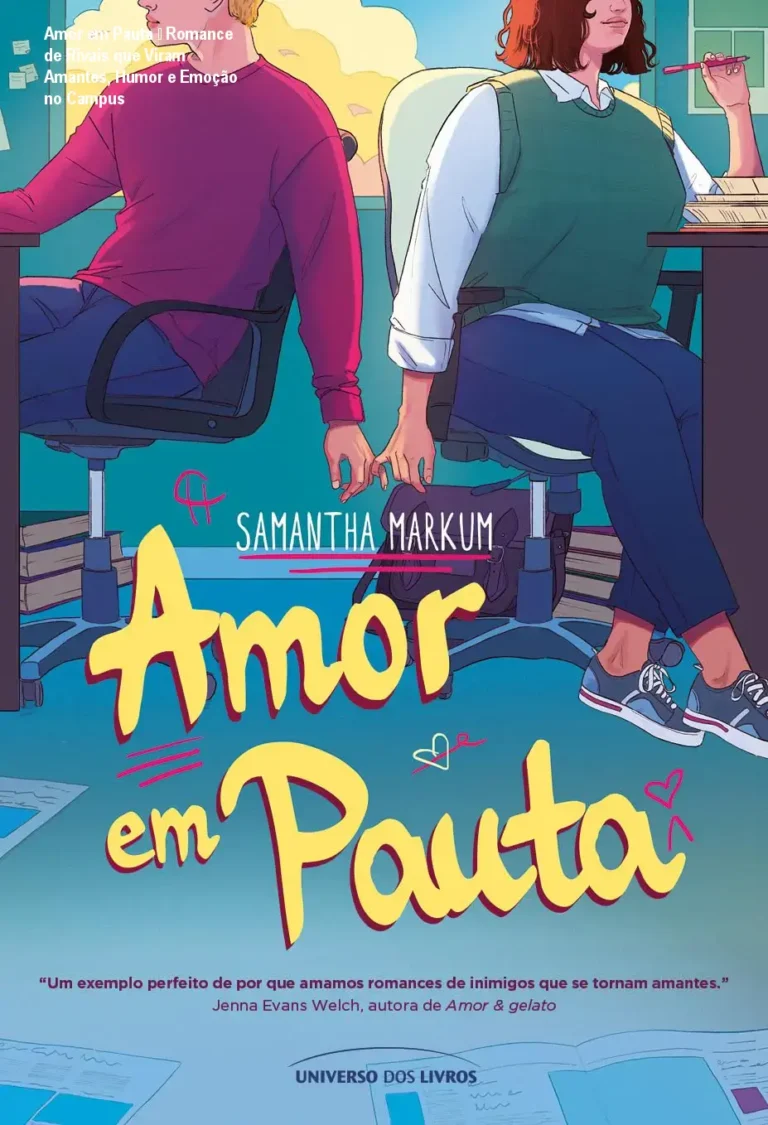 Amor em Pauta – Romance de Rivais que Viram Amantes, Humor e Emoção no Campus 20 Capa do livro Amor em Pauta, romance universitário sobre rivais que se tornam amantes