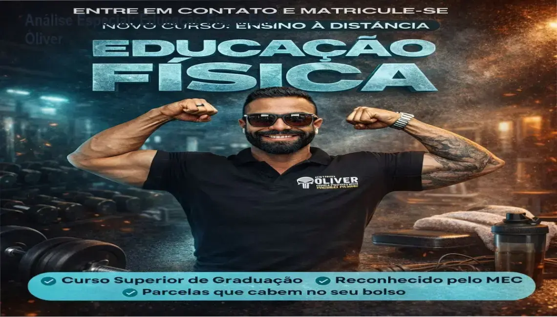 Análise Especial: Educação Física EAD Óliver 1 Capa informativa sobre o tema Educação Física EAD Óliver