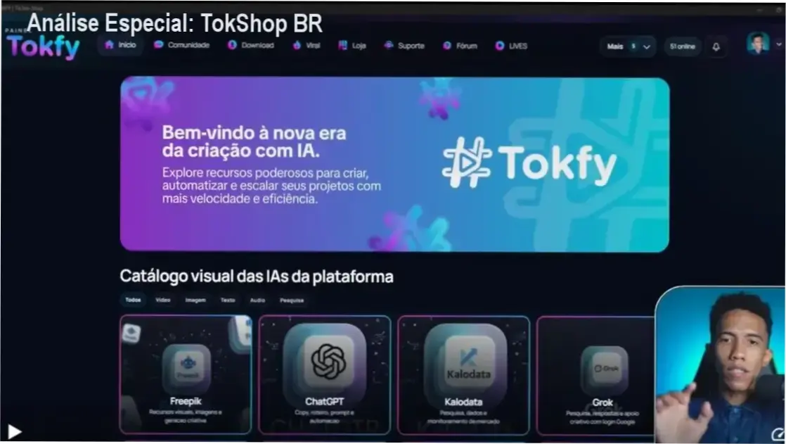 Análise Especial: TokShop BR 1 Capa informativa sobre o tema TokShop BR