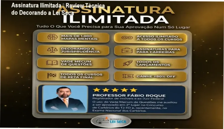 Assinatura Ilimitada – Review Técnica do Decorando a Lei Seca 16 Assinatura Ilimitada Decorando a Lei Seca análise completa